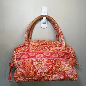 Vera Bradley Sherbet Paisley Print Gaguette Tote Bag Purse